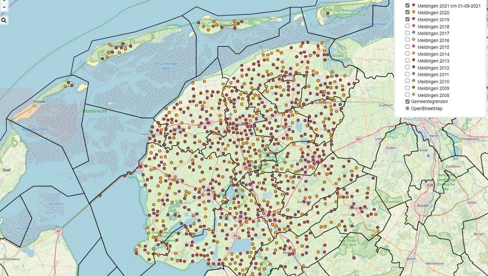 Kaart meldingen Bodembesluit