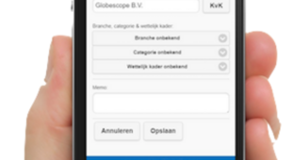 Mobieltje met Streetspotter-app